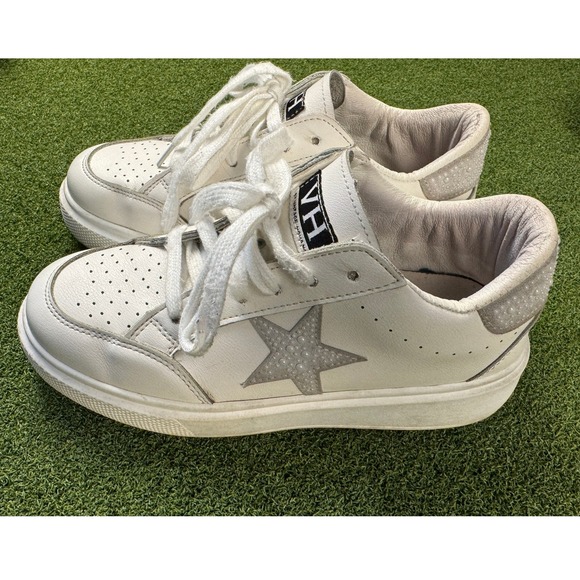 Vintage Havana White Sneakers with Silver Accents - Picture 7 of 10